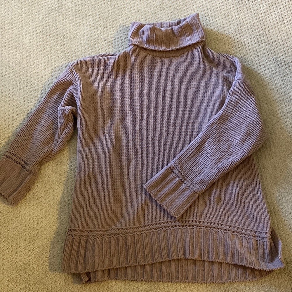 Aerie oversized light purple turtleneck knit sweater
